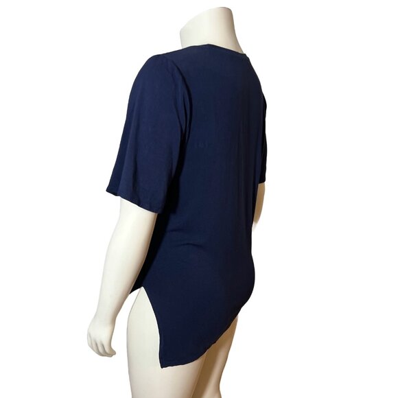 Fabletics side tie Navy T-Shirt Size L - Picture 4 of 7